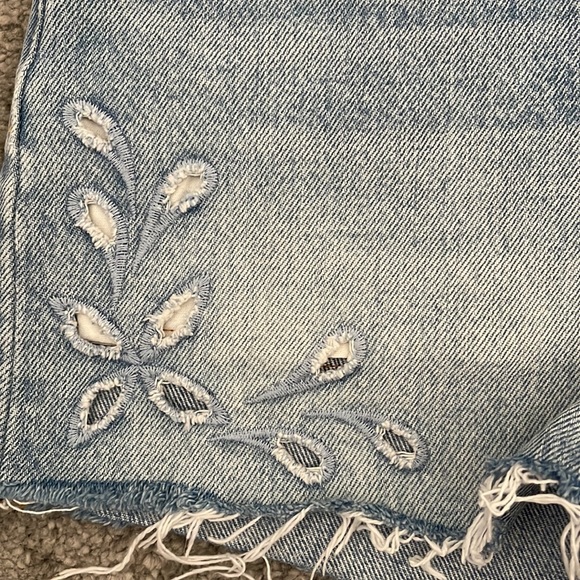 LEVI 501 high rise jean shorts with cut out detailing and button fly - Picture 6 of 13